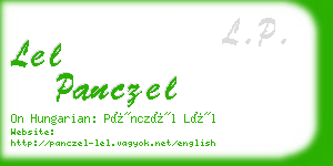 lel panczel business card